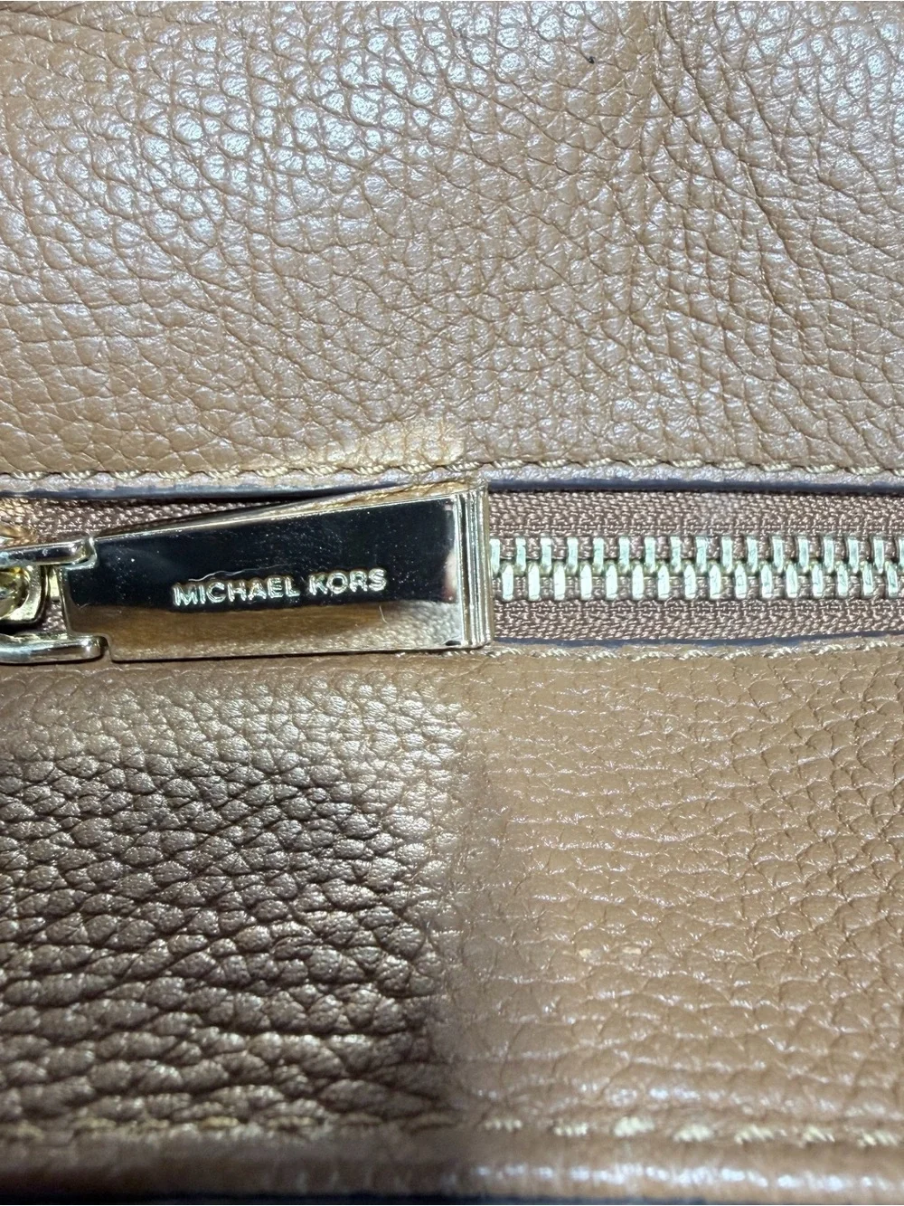 Michael Kors Studio Mercer Chain-Link Leather Tote classic shade luggage brown